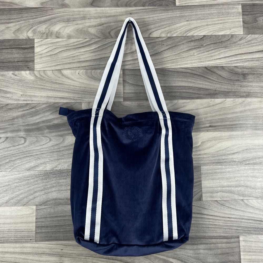 Pink Victoria's Secret Tote Bag Womens Blue Velvet Dual Handle Zip Casual Basic - Picture 7 of 14